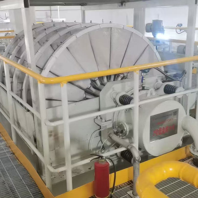 Special filter cloth dehydrator for wet desulfurization